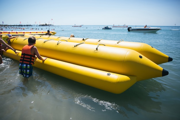 Bananenboot fahren