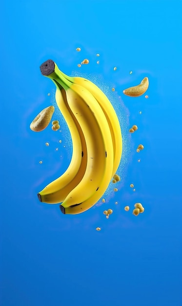 Bananenfrucht mit Studiohintergrund