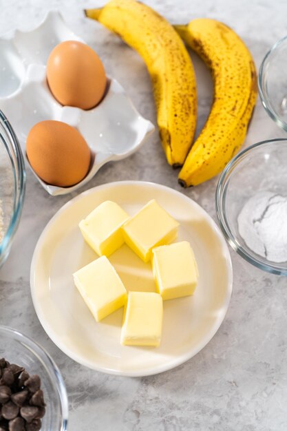 Bananenkekse mit Schokoladenspritzer