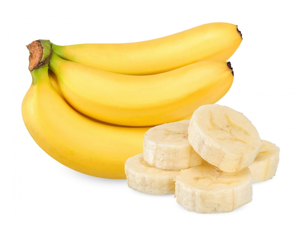 Banano aislado en blanco
