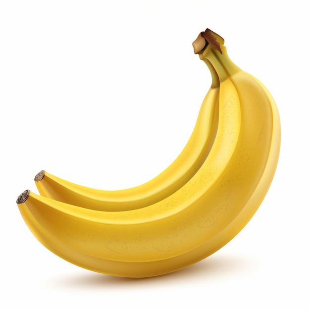 Banano aislado en fondo blanco