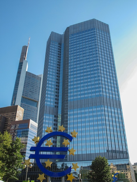 Banco central europeu em frankfurt