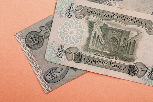 El banco central de Irak billete de un dinar