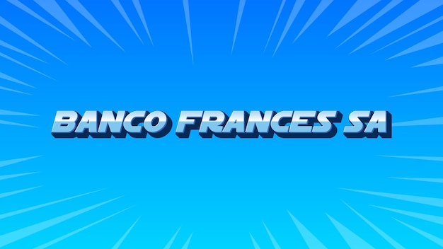 Banco Frances SA 3D Blauer Text