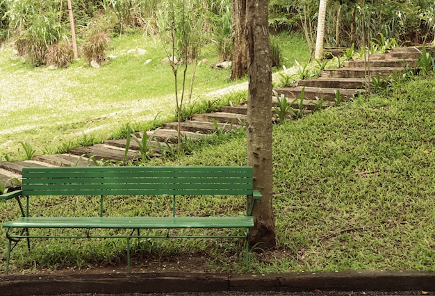 banco en el parque