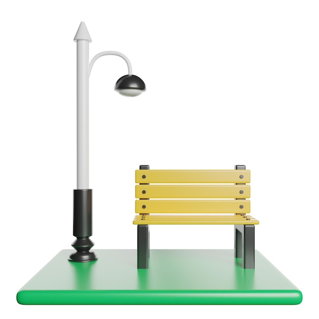 un banco verde con un letrero que dice " flecha " en él