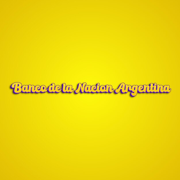 Foto bancodelanacionargentina tipografia 3d design amarelo rosa branco fundo foto jpg.