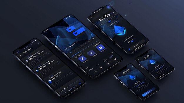 Bancor Cryptocurrency Liquidity Diseño móvil con Blue Them Diseños de fondo de aplicaciones de ideas creativas