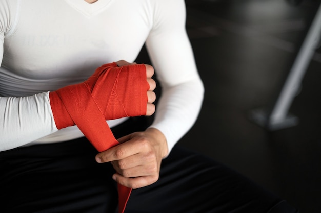 Bandagens elásticas para boxe nas mãos