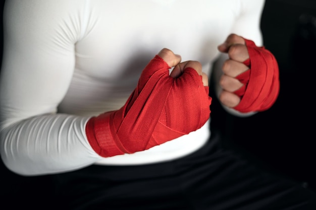 Bandagens elásticas para boxe nas mãos