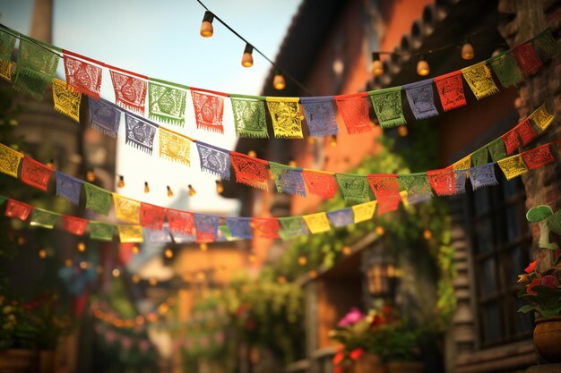 Foto las bandas festivas adornadas con bordados tradicionales mexicanos celebran la cultura