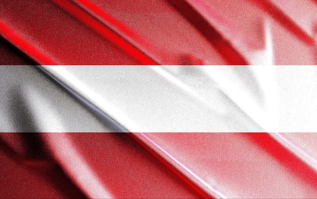 Bandeira 3D da Áustria, bela bandeira do país no mundo, fundo, banner, postr, resumo. - imagem