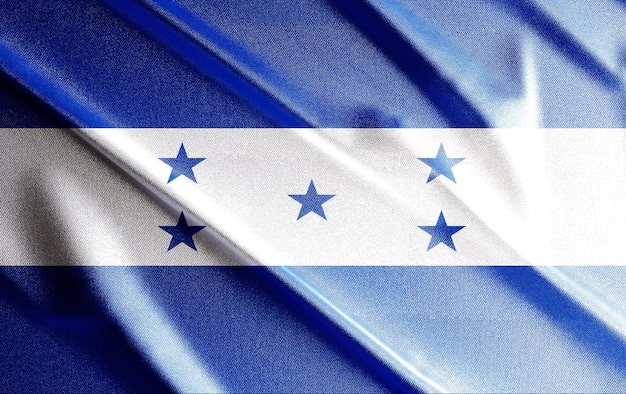 Bandeira 3d de Honduras, bela bandeira do país no mundo, plano de fundo, banner, postr, resumo.