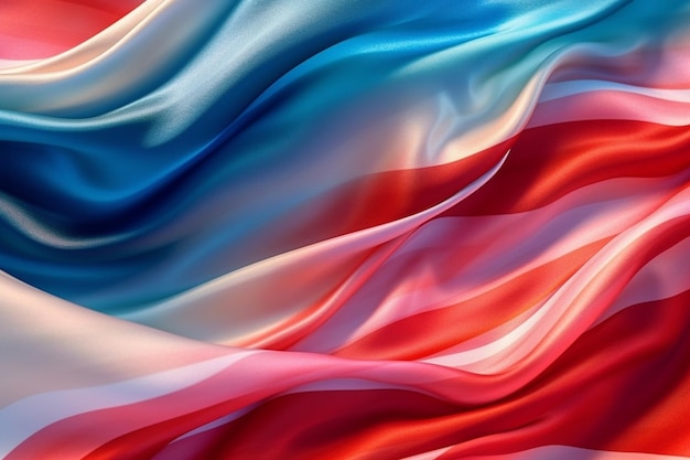 Bandeira americana com Waves vermelho azul Gradientes 4K Ultra