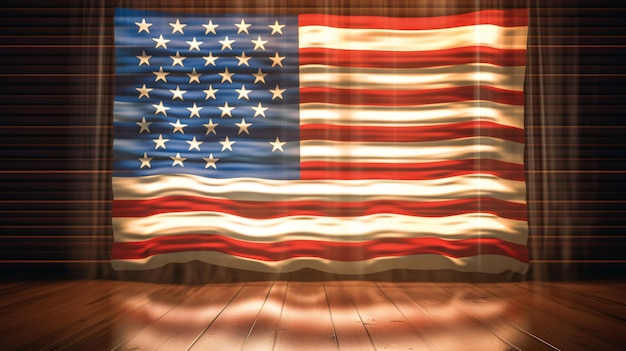 Bandeira americana dos EUA para o dia do Memorial dos EUA Dia do veterano Dia do trabalho ou celebração de 4 de julho