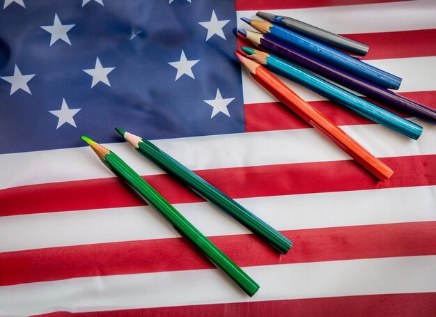 Foto bandeira americana em 4 de julho celebra a independência