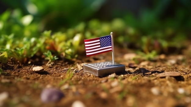 Bandeira americana para o dia do memorial dos EUA dia dos veteranos