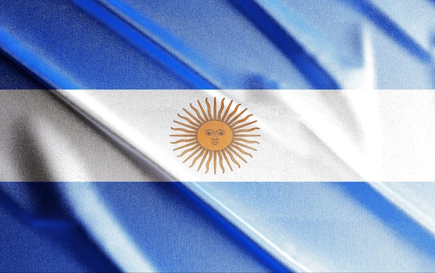 Bandeira Argentina3D, bela bandeira do país no mundo, fundo, banner, postr, resumo. - imagem