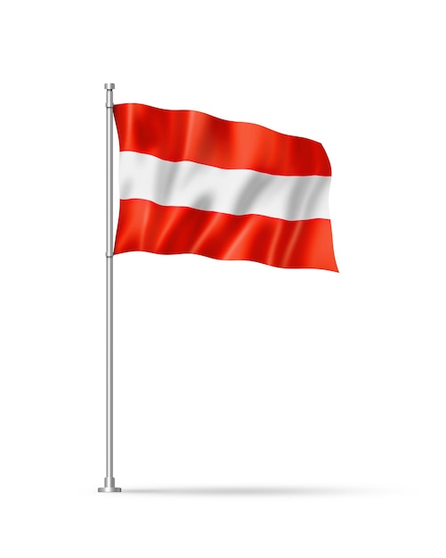 bandeira austríaca isolada em branco