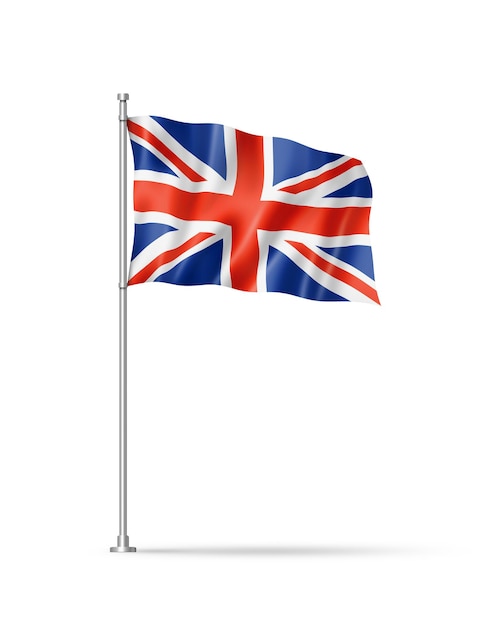 bandeira britânica isolada em branco