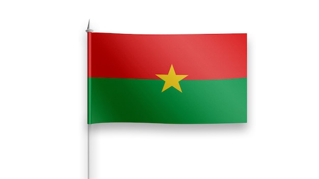 bandeira burkina_faso em um fundo branco