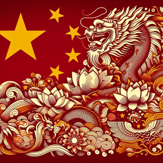 Bandeira chinesa através dos séculos uma viagem visual através da rica história e cultura da china