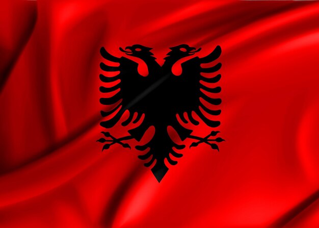 Bandeira da Albânia modelo 3d
