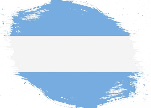 Bandeira da Argentina em fundo de pincel grunge angustiado