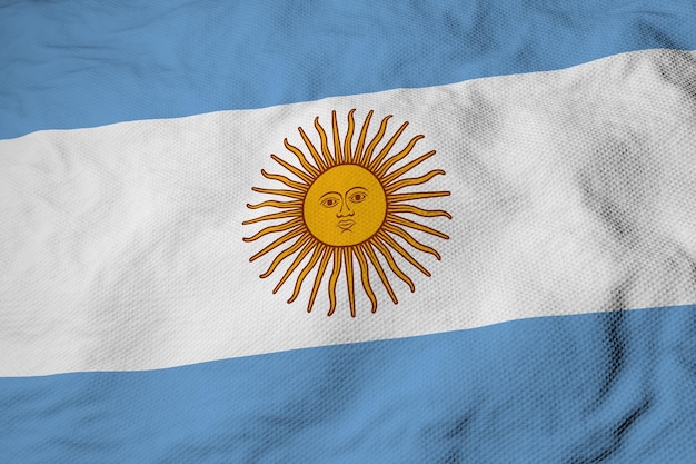 Bandeira da Argentina em renderização em 3D