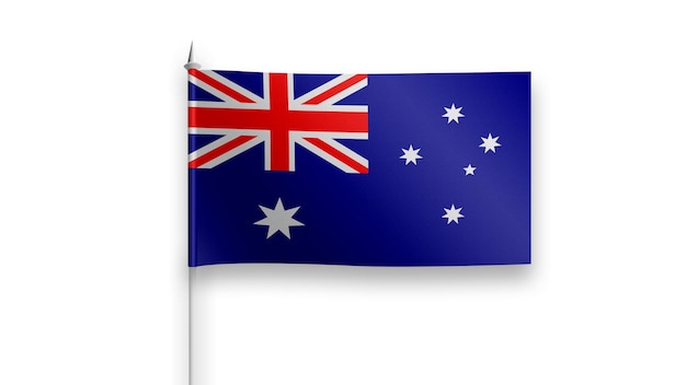 bandeira da austrália em um fundo branco