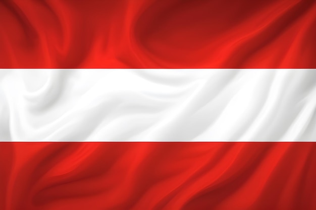 Bandeira da Áustria com uma faixa branca