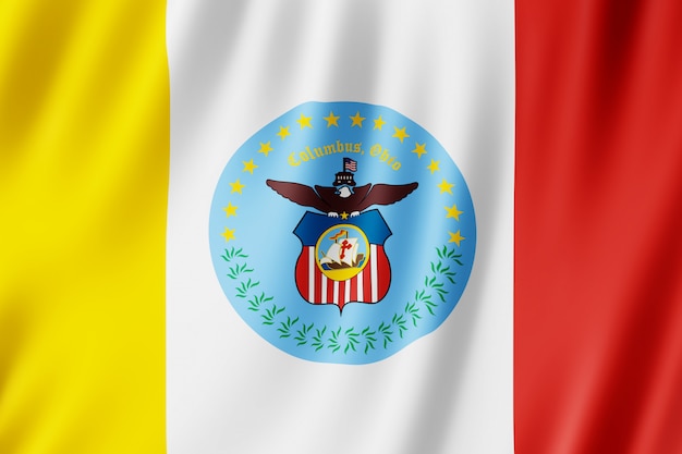 Bandeira da cidade de columbus, ohio (eua)