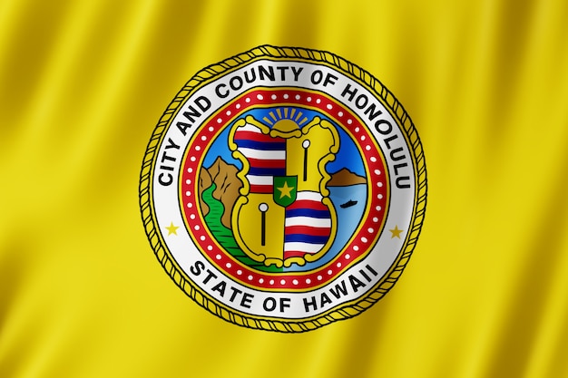 Bandeira da cidade de Honolulu, Havaí (EUA)