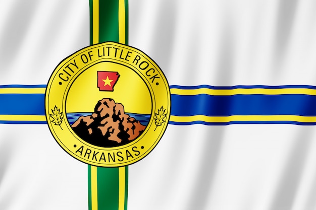 Foto bandeira da cidade de little rock, arkansas (eua)