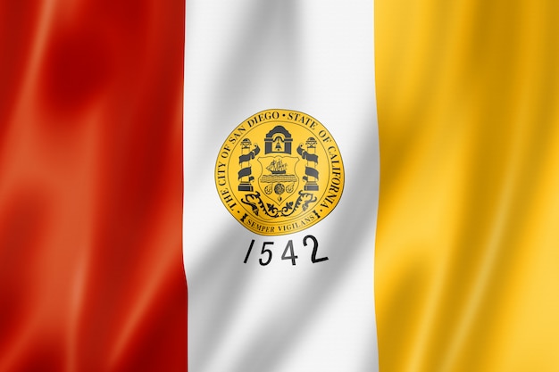 Bandeira da cidade de san diego, califórnia, eua