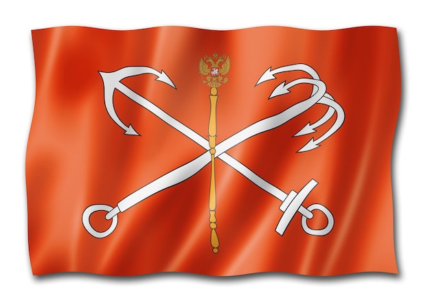 Bandeira da cidade de São Petersburgo Rússia