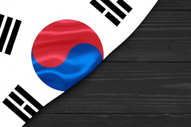 Bandeira da coreia do sul cópia espaço