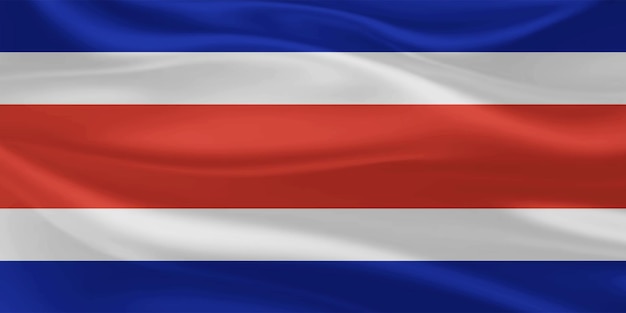 Bandeira da Costa Rica agitada pelo vento