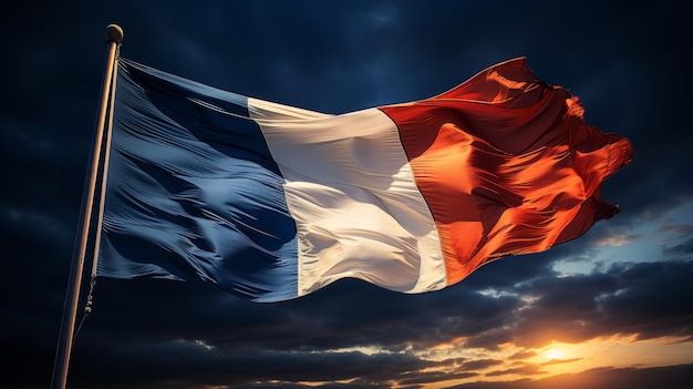 Foto bandeira da frança bandeira francesa tricolor tricolor azul branco bandeira vermelha cores patriotismo francês
