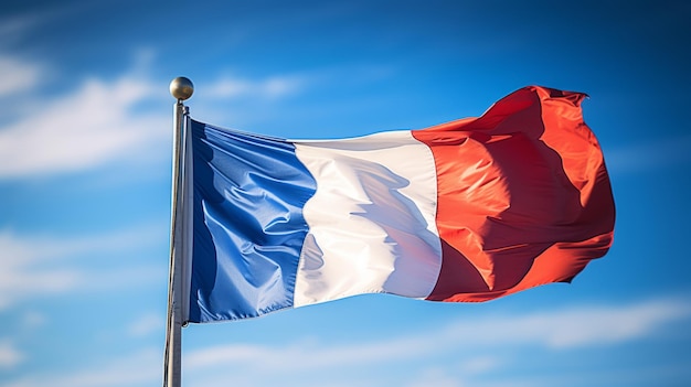 Foto bandeira da frança bandeira francesa tricolor tricolor azul branco bandeira vermelha cores patriotismo francês