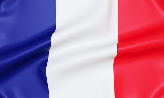 Bandeira da França renderização em 3d