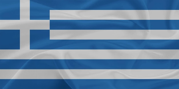 Bandeira da Grécia agitada pelo vento