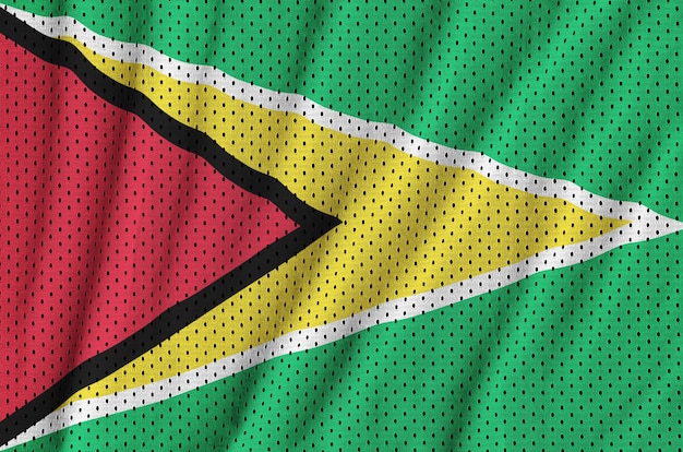 Bandeira da Guiana impressa em malha de nylon poliéster