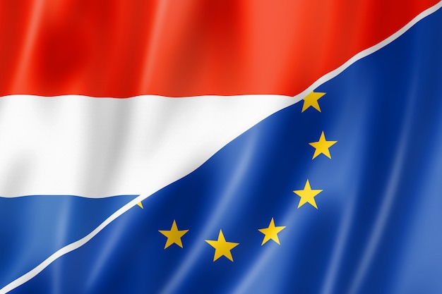 Bandeira da Holanda e Europa