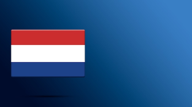 Foto bandeira da holanda em plataforma realista