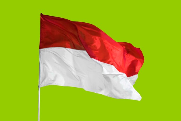Foto bandeira da indonésia agitando no estúdio