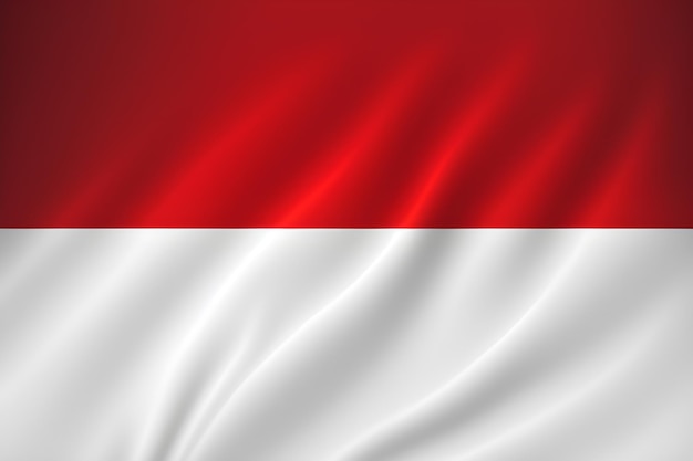 Bandeira da indonésia com um plano de fundo texturizado.
