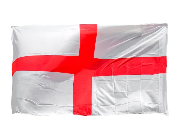 Bandeira da Inglaterra isolada sobre o branco
