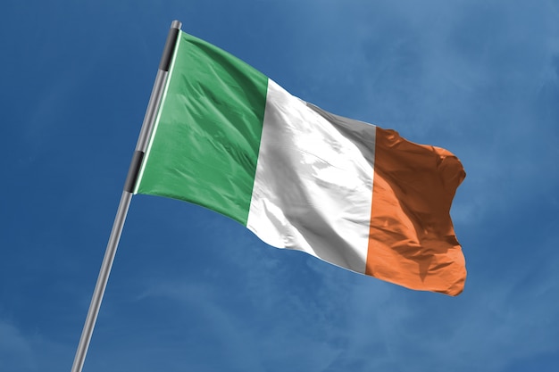 Bandeira da Irlanda acenando