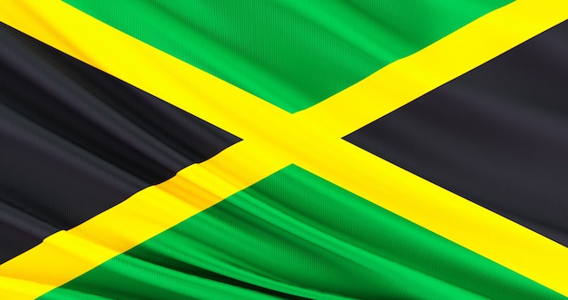 Bandeira da Jamaica para o Memorial Day, dominica bandeira da Jamaica, Dia da Independência.